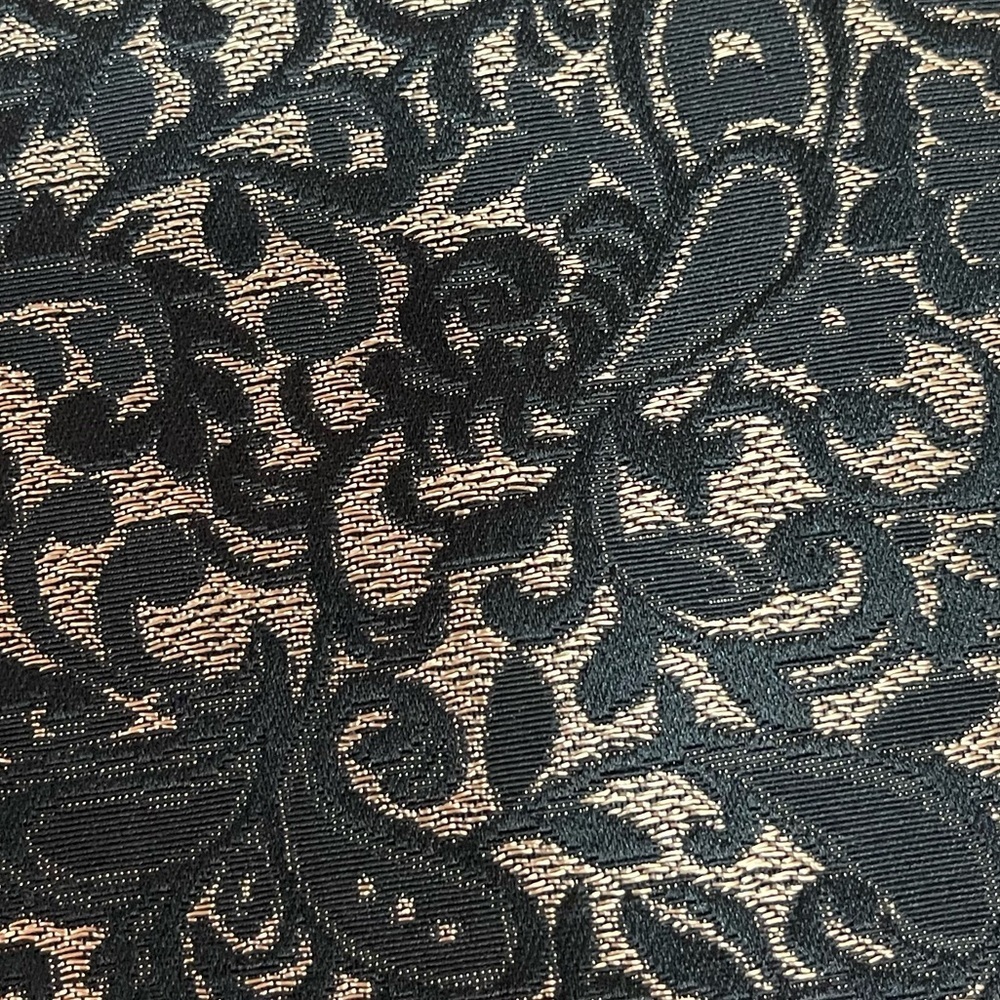 Worthington black bronze damask jacquard paisley lined pencil skirt women’s 12 - Picture 6 of 13